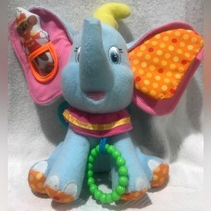 Disney Dumbo Plush Baby Teether Crinkle Toy